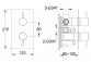 Thermostatisch Wannenbatterie Kohlman Axel, Unterputz, 2 wyjścia wody, Chrom