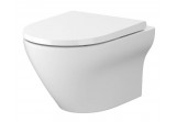 Set B331 Wand-WC Cersanit Larga Oval mit Sitz Slim Wrap, 52x36cm, CleanOn, weiß