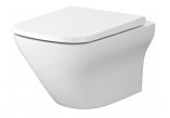 Set B331 Wand-WC Cersanit Larga Oval mit Sitz Slim Wrap, 52x36cm, CleanOn, weiß