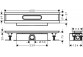 Set do montażu standardowego Hansgrohe uBox universal, 70 cm, für Ablaufrinne do wyłożenia płytkami