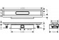 Set do montażu standardowego Hansgrohe uBox universal, 60 cm, für Ablaufrinne do wyłożenia płytkami