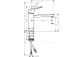 Küchenarmatur Hansgrohe Zesis M33 1jet Eco, stehend, Höhe 214mm, Auslauf 220mm, Chrom