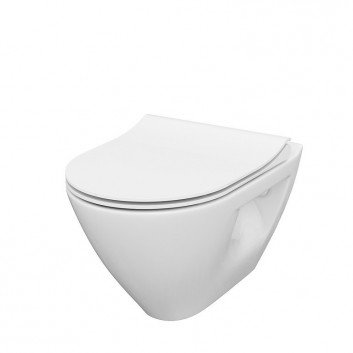 Set B291, Wand-WC WC Cersanit Mille, 51x36,5cm, CleanOn, mit Sitz slim wolnoopadającą, weiß