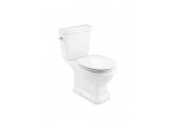 Becken WC Roca Carmen Rimless do kompaktu 67x37cm Abfluss doppelt, Superglaze, weiß