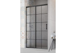 Tür Dusch- für die Nische Radaway Idea Black DWJ Factory, links, 100cm, Schiebe-, Glas transparent, profil schwarz