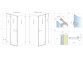 Front Kabine prysznicowej walk-in Radaway Modo New Black IV, 120x200cm, Glas transparent, profil schwarz