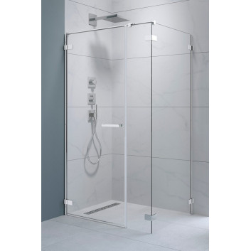 Front Kabine prysznicowej Radaway Arta KDJ II, lewy, 140x200cm, Glas transparent, profil Chrome+