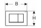 Betätigungstaste uruchamiający Geberit Delta50, spłukiwanie dwudzielne, Werkstoff sztuczne, Chrom matt