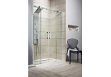 Tür Dusch- für die Nische Radaway Espera DWJ Mirror 140, links, Schiebe-, Glas mirror+transparent, 1400x2000mm, profil Chrom