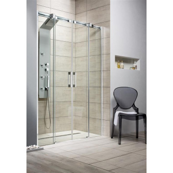 Tür Dusch- für die Nische Radaway Espera DWJ Mirror 140, links, Schiebe-, Glas mirror+transparent, 1400x2000mm, profil Chrom