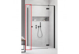 Seitenwand S1 70 Radaway Essenza New Black KDJ 66.7-68.2-200cm, profil schwarz, Glas transparent