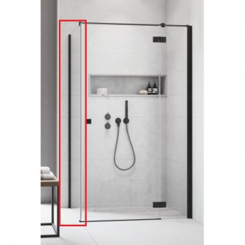 Seitenwand Radaway Essenza New Black KDJ S1 75 71.7-73.2-200cm, profil schwarz, Glas transparent- sanitbuy.pl