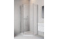 Duschkabine mit eckeinstieg symmetrisch Radaway Essenza New Black PTJ 100x100 Tür links, profil schwarz, Glas transparent- sanitbuy.pl