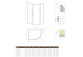 Halbrund Duschkabine Radaway Premium A 1700, 90x90cm, rozsuwana, Glas fabric, profil Chrom