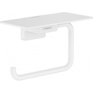 Halter doppelt Hansgrohe AddStoris, zur Wandmontage, weiß matt