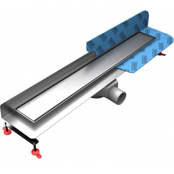 Ablaufrinne, pełny Set, Wiper New Premium, 500mm, wzór Ponente, Finish poler