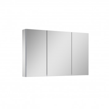 Hängeschrank z lustrem Elita Basic, 80cm, 3 Tür, 6 szklane półek, szary