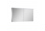 Hängeschrank z lustrem Elita Premium, 100cm, 2 Tür, 4 szklane półki, panel LED, szary