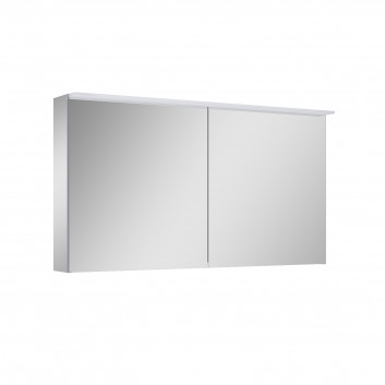 Hängeschrank z lustrem Elita Premium, 100cm, 2 Tür, 4 szklane półki, panel LED, szary