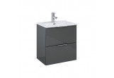 Set Schrank z umywalką Elita Street Plus, 50cm, 2 szuflady, antracyt