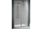 Tür Dusch- für die Nische Novellini Lunes 2.0 B, 90-96cm, Glas transparent, silbernes Profil