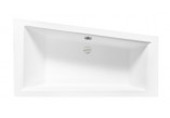Asymmetrische badewanne Besco Intima, 150x85cm, rechte Version, Acryl-, weiß
