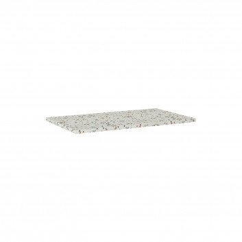 Blat naszafkowy Elita ElitStone Terrazzo, 60x46cm, Marmor, weiß matt