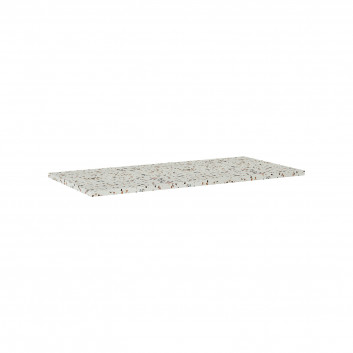 Blat naszafkowy Elita ElitStone Terrazzo, 60x46cm, Marmor, weiß matt