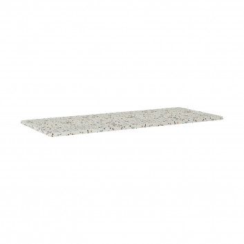 Blat naszafkowy Elita ElitStone Terrazzo, 100x46cm, Marmor, weiß matt