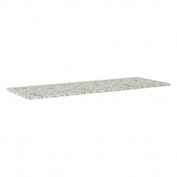 Blat naszafkowy Elita ElitStone Terrazzo, 120x46cm, Marmor, weiß matt