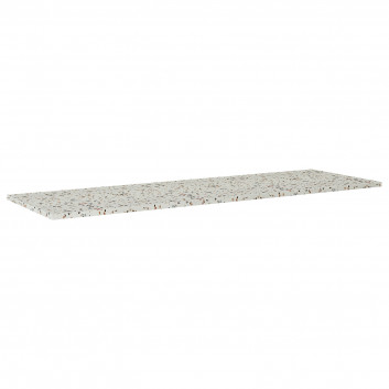 Blat naszafkowy Elita ElitStone Terrazzo, 140x46cm, Marmor, weiß matt