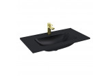 Waschtisch mit unterschrank Elita Skappa 80, 81.5 x 46.6 cm, z Überlauf, Hahnloch, schwarz matt