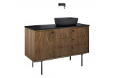Schrank Unterbau- Elita Legacy, 120cm, rechte Version, 3 Schubladen, 1 Tür, amerikanischer Nussbaum