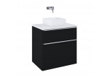 Schrank Unterbau- Elita Lofty, 70cm, 2 szuflady, schwarz matt