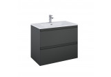 Schrank Unterbau- Elita Split, 80cm, 2 szuflady, antracyt matt