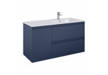 Schrank Unterbau- Elita Split, 120cm, Version links, 2 szuflady + Korb cargo, weiß Glanz