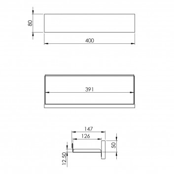 Hängeschrank Elita For All, 60x31.6cm, 2 Tür, wallnuss lincoln