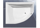 Asymmetrische badewanne Ruben Tellos Eck-, 170 x 130 x 50 cm, weiß, links/rechts, system hydromasażu Rexus