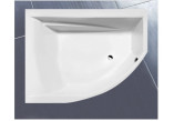 Asymmetrische badewanne Ruben Amber Eck-, 180 x 130 x 54 cm, weiß, links/rechts, system hydromasażu Rexus