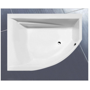 Asymmetrische badewanne Ruben Amber Eck-, 180 x 130 x 54 cm, weiß, links/rechts, system hydromasażu Rexus