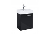 Set Hängeschrank z umywalką Elita Tiny, 45cm, 1 Tür, schwarz Glanz/weiß Glanz
