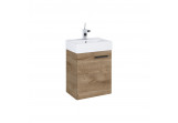 Set Hängeschrank z umywalką Elita Tiny, 45cm, 1 Tür, Eiche canela/weiß Glanz