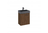 Set Hängeschrank z umywalką Elita Tiny, 45cm, 1 Tür, wallnuss lincoln/antracyt matt