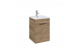 Set Schrank z umywalką Elita Qubo Plus, 40cm, 1 Tür, Eiche canela