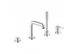 Wannenarmatur mit 4 anschlüssen Grohe Essence Professional, 2 wyjścia wody, mit Brauseset, Chrom