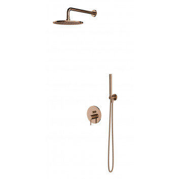 Duschsystem Omnires Y, Unterputz, 2 wyjścia wody, Kopfbrause 25cm, Handbrause 1-Funktions-, grafit