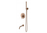 Set Wannen-/Dusch- Omnires Y, Unterputz, Auslauf 21cm, 2 wyjścia wody, czarno-golden