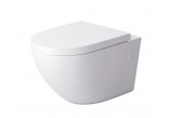 Wand-wc WC Massi, 48x36cm, bezkołnierzowa, mit WC-Sitz mit Softclosing Duro Decos, weiß