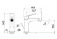 Waschtischarmatur Vema Oten, stehend, Höhe 227mm, Auslauf 160mm, ohne Stöpsel, Chrom