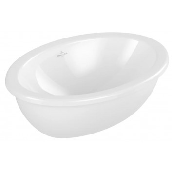 Einbauwaschtisch Villeroy & Boch Loop & Friends, 45cm, z Überlauf, Weiss Alpin